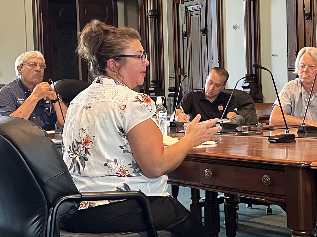 Sheila Paul, the new regional administrator for the Indiana Department of Health, speaks to the Kosciusko County Board of Health Monday.  Photo by Brianna Pitts, InkFreeNews