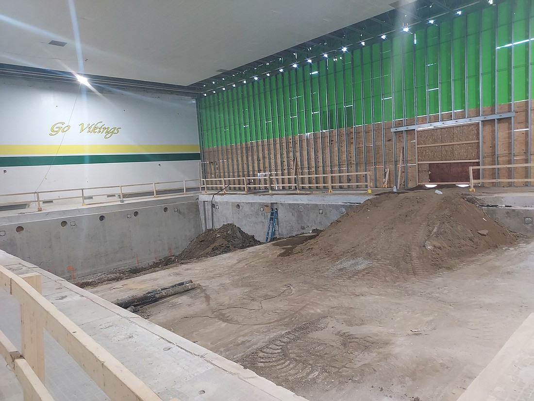 Pictured is the future pool at Tippecanoe Valley High School. Photo by Jackie Gorski, Times-Union