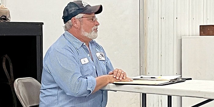 Head of the Sewer Department Tim Woodward gave updates at Sidney’s Town Council meeting on Monday. Photo by Brianna Pitts, InkFreeNews