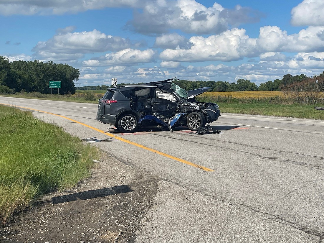 Pictured is the 2017 Toyota Rav4 involved in Tuesday’s crash in Fulton County. Photo Provided by Fulton County Sheriff’s Office