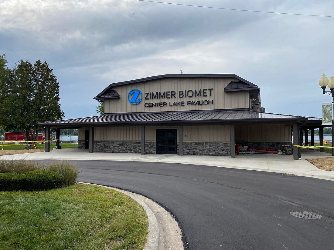 A public open house for the Zimmer Biomet Center Lake Pavilion, shown here on Tuesday is 2-3 p.m. Sept. 27. Photo by Leah Sander, InkFreeNews