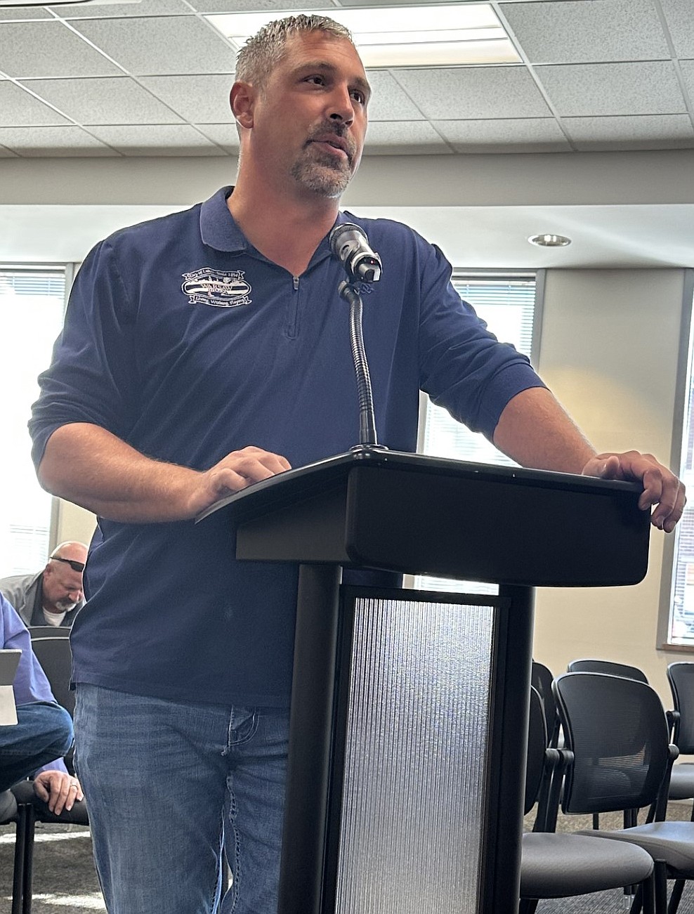 Public Works Superintendent Dustin Dillon asks the Warsaw Board of Public Works and Safety on Friday for permission to advertise for bids for the city’s curbside recycling program. Photo by David Slone, Times-Union