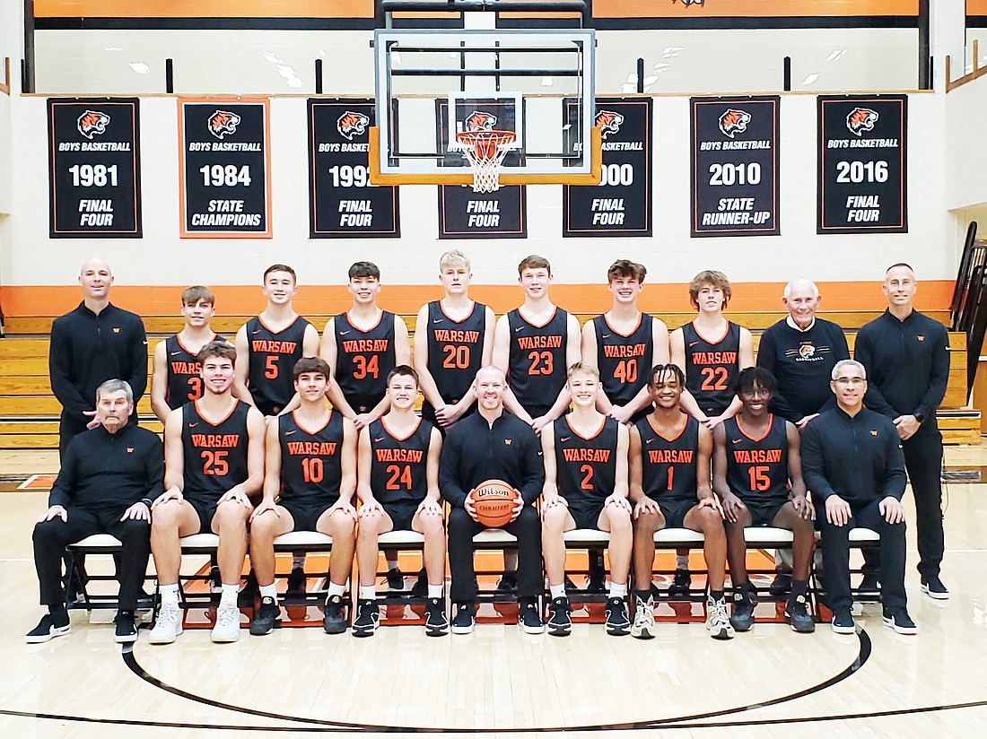 Pictured is the 2023-24 Warsaw Tigers boys basketball team. Photo provided by Warsaw Tigers.