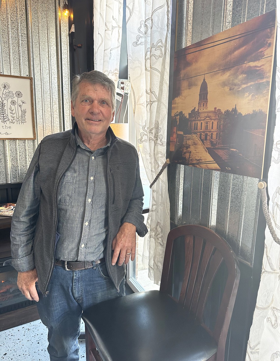 Conservative Republican DeLynn Geiger poses for a photo Wednesday after announcing he will seek one of the three Kosciusko County Council at-large seats. Photo by David Slone, Times-Union.