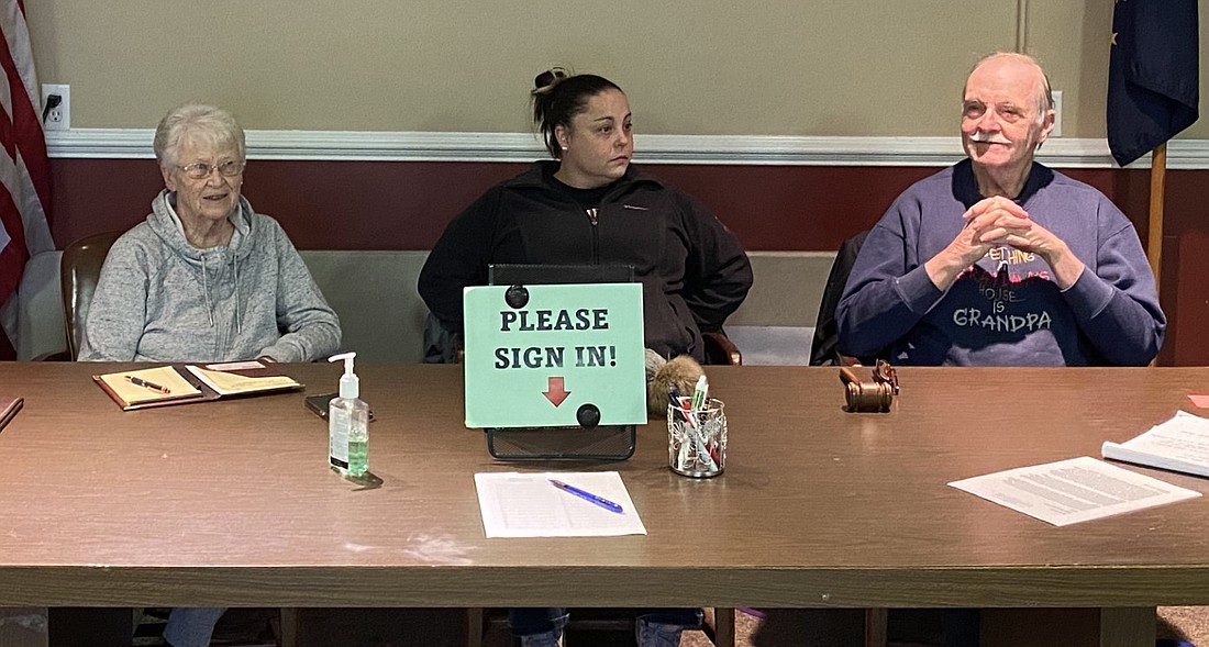 At a special Silver Lake Town Council meeting on Wednesday were (L to R) Council members Jean Weller, Nichole Taylor and Hugh Murfin. Photo by Leah Sander, InkFreeNews