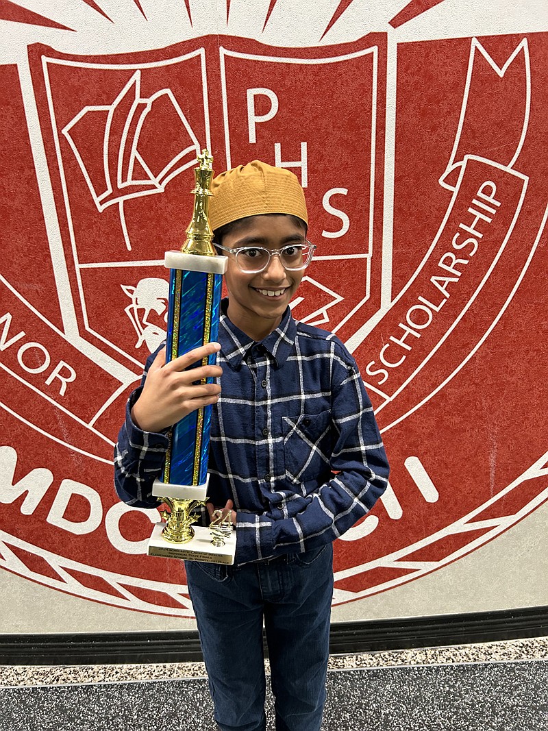 Pictured is Fareed Sultan Mohammed, elementary school junior varsity state champion. Photo Provided.