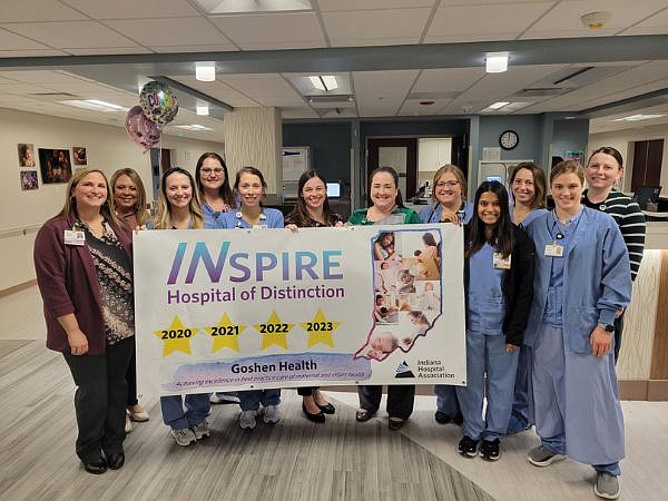 Pictured are colleagues of The Birthplace at Goshen Health, who for the for the fourth year in a row, received the INspire Award from the Indiana Hospital Association for providing excellent care to mothers and their infants.

Photo Provided