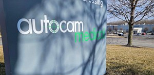 Autocam Medical has a small presence at Medtronic in Warsaw, including a small sign outside of the entrance. The Grand Rapids, Mich., company plans to take over the entire property by the end of 2025. Photo by Dan Spalding, News Now Warsaw