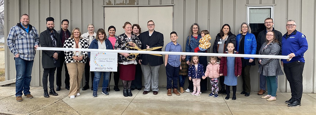 The Kosciusko Chamber of Commerce had a ribbon-cutting for Calvary Kidz Childcare Ministries on Thursday. It’s located at Calvary Tabernacle, 1300 Wooster Road, Winona Lake. Photo by Leah Sander, InkFreeNews