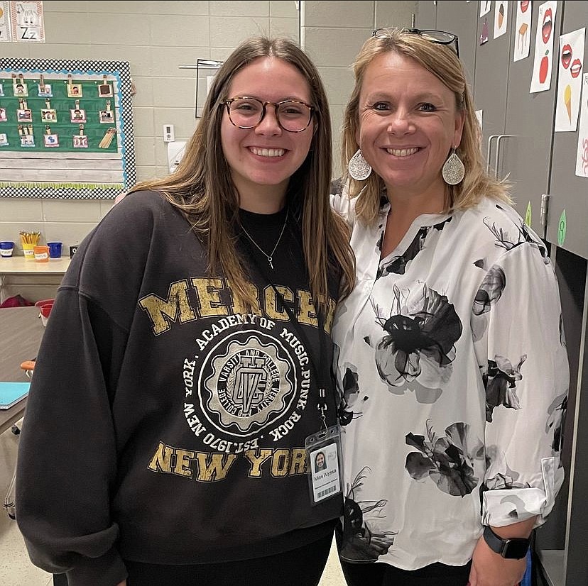 Pictured are Warsaw Area Career Center education student Alyssa Owens and her work-based learning supervisor Cheri Sleighter at Washington Elementary School. Photo Provided