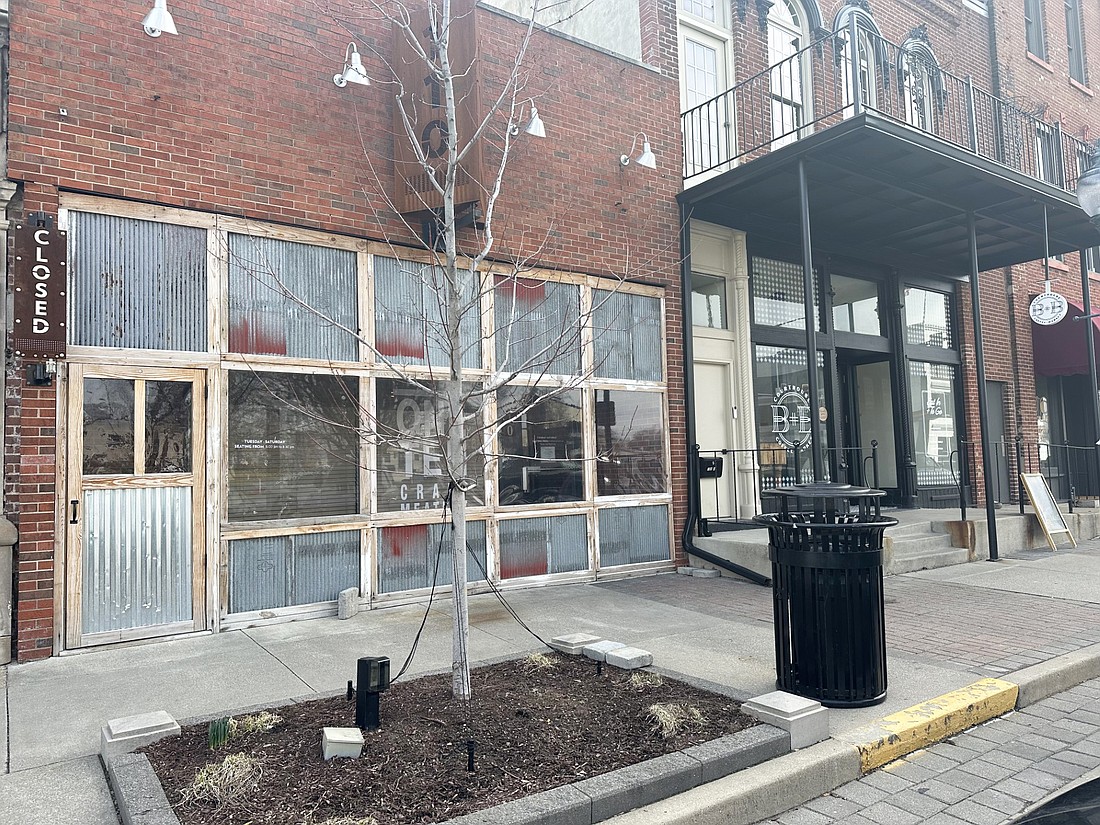 One-Ten Craft Meatery (L) and B+B Courthouse Market (R), along with The River Coffeehouse (not pictured) requested to have outdoor seating, a month earlier then permitted, from the Warsaw Board of Public Works and Safety. The board approved all three applications, with stipulations. Photo by David Slone, Times-Union