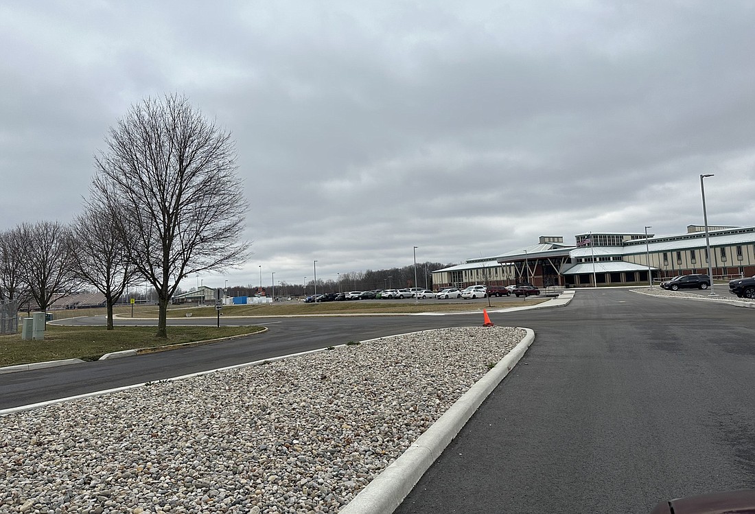 A partial view of the entrance going onto the Warsaw Community High School campus from Ind. 15. Photo by David Slone, Times-Union