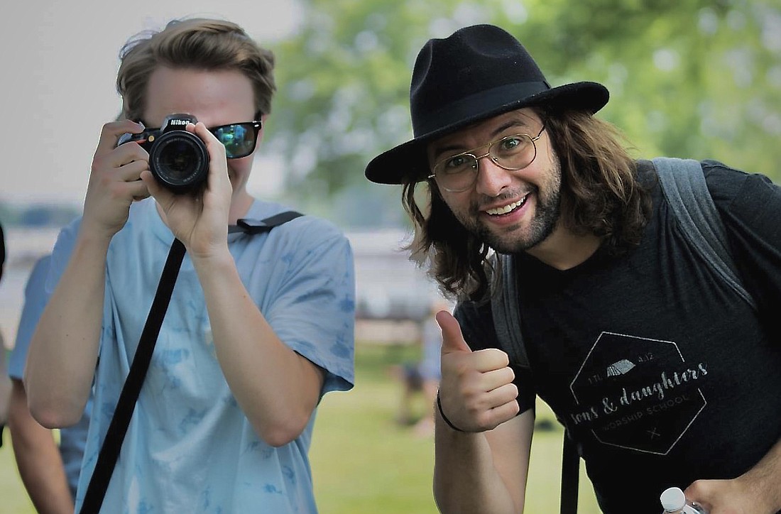 Pictured are WACC intern Evan Owens and his Work-Based Learning supervisor, Tristan Spuller, of Community Grace Brethren Church. Photo Provided.