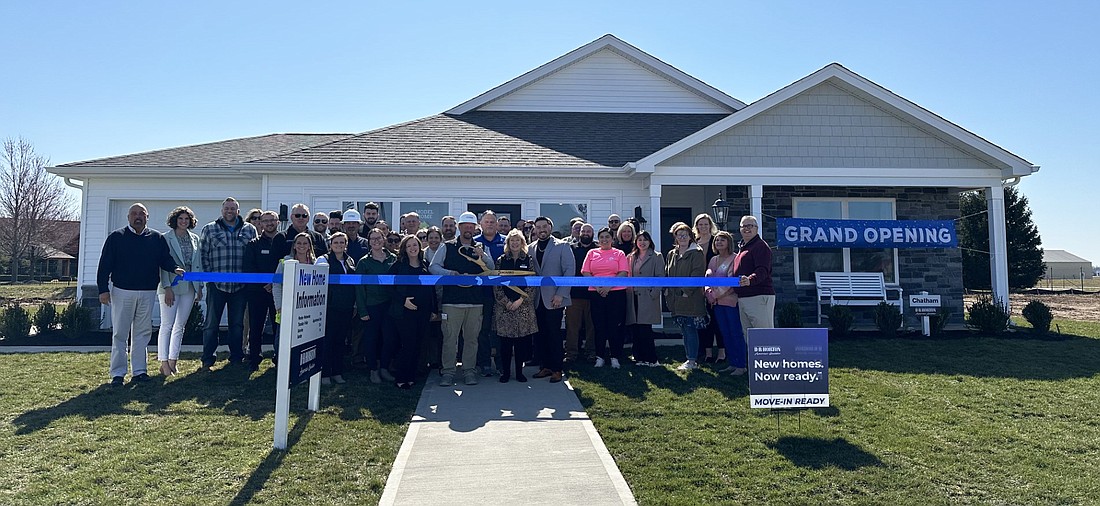 D.R. Horton celebrated the grand opening of the model home at Greenbriar in Warsaw Monday with a Kosciusko Chamber of Commerce ribbon-cutting. Photo by David Slone, Times-Union