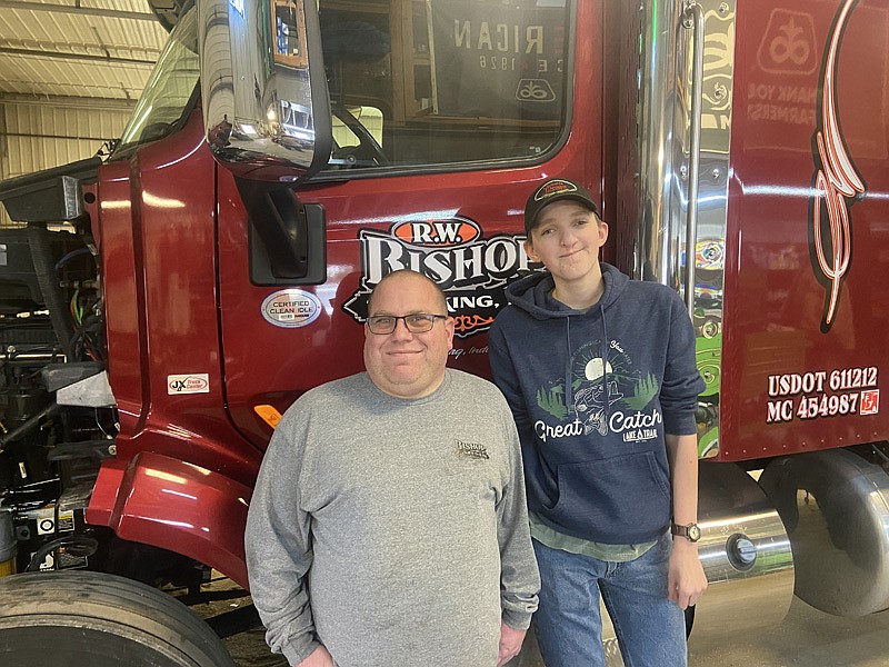 Pictured are Steven Hall and Cale Wise at Bishop Family Farm. Photo Provided.