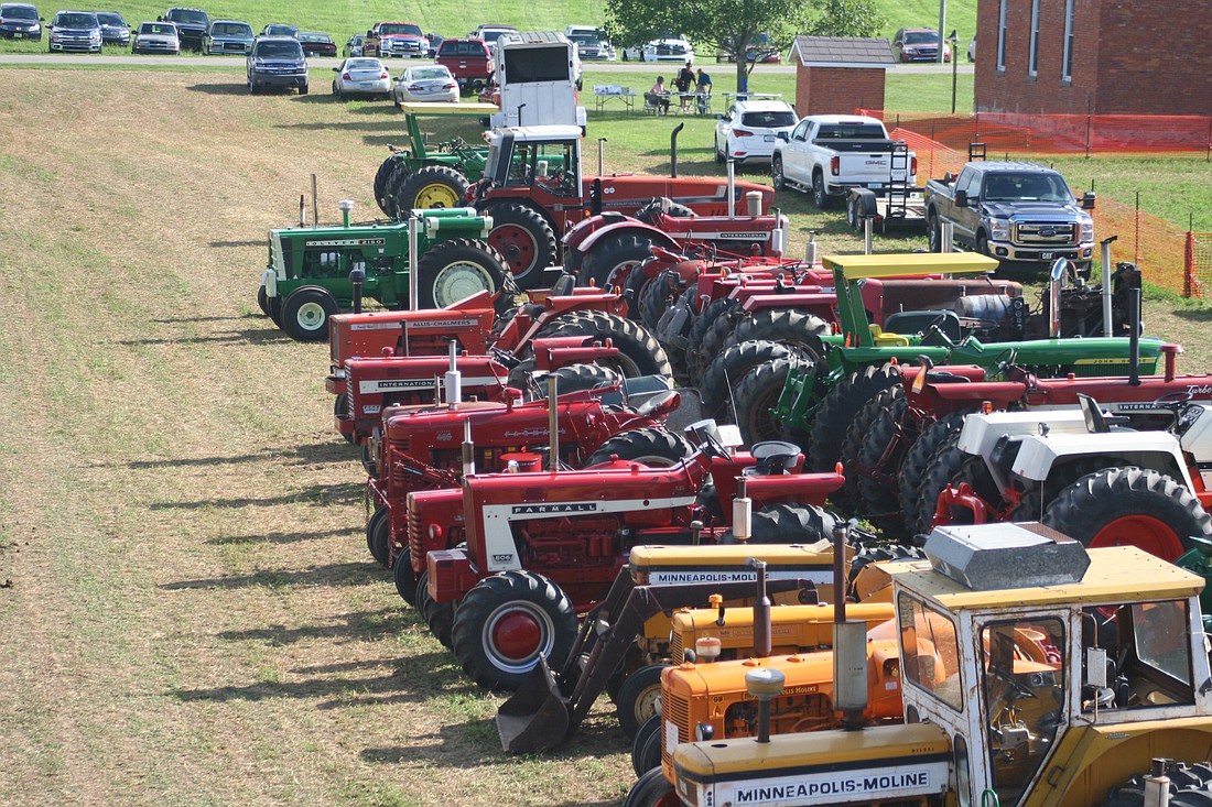Pictured are some of the tractors on display from SummerFest. Photo Provided.