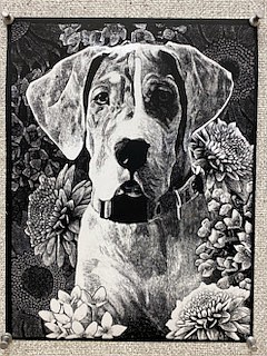 Cassidy Skinner’s family dog, “Flower Girl,“ placed first in the 11th grade division and will illustrate November in the 2025 calendar. Photo Provided