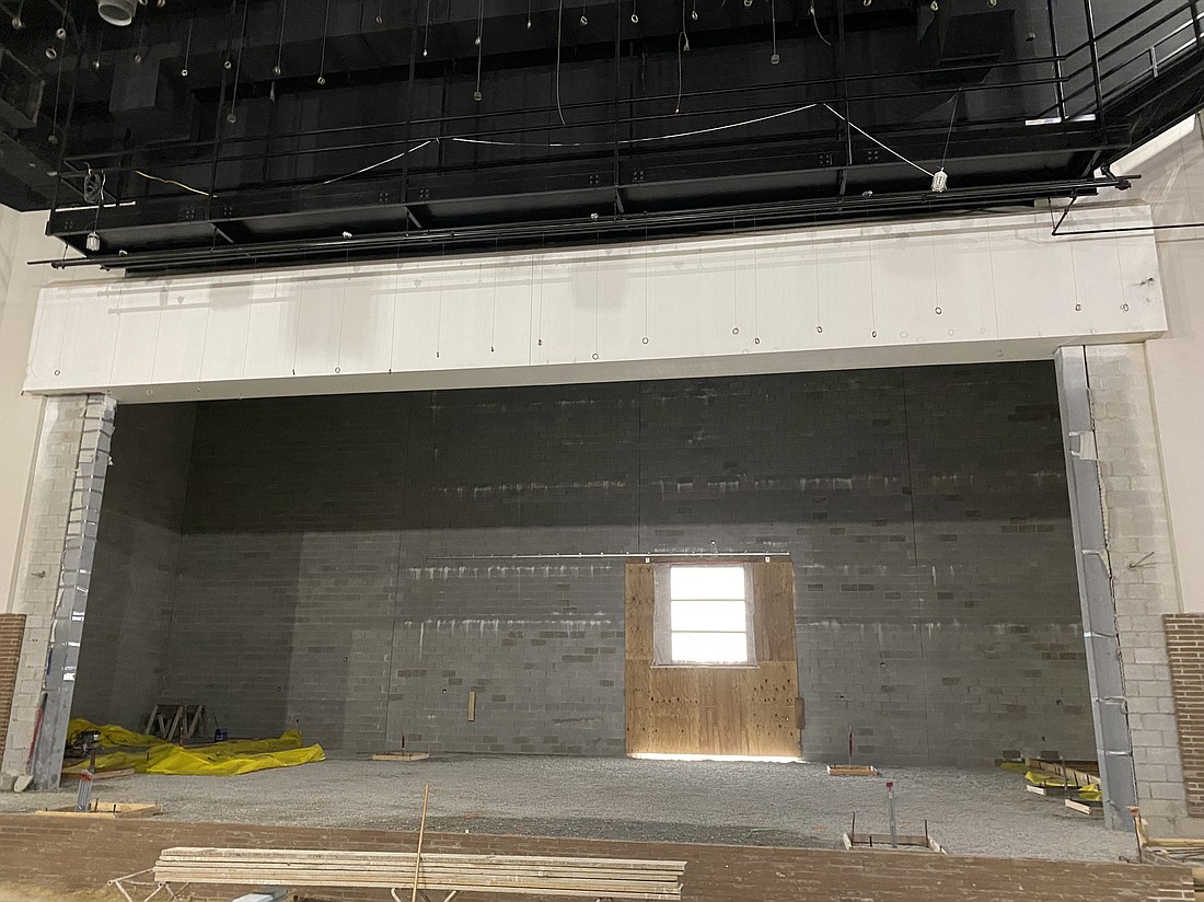 Shown is a view of Tippecanoe Valley High School's new auditorium's stage area. Photo by Leah Sander, InkFreeNews