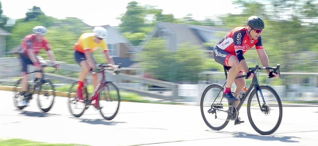 Weather cooperated nicely for this past weeekend's Fat and Skinny Tire Fest, as riders took to the streets in Winona Lake Sunday afternoon. Photo by Gary Nieter, Times-Union