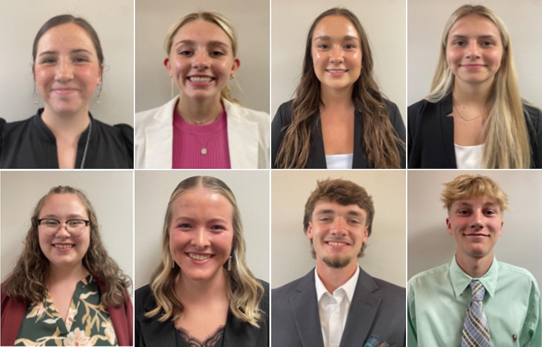 2024 Kosciusko County 4-H Royalty contestants (L to R) are, top row: Corissa Knepper, Jasmine Fuller, Eva Everest, Emerson Krull; bottom row: Lyllian Johnson, Morgan Himes, Riley Shepherd and Carter Grady. Photos Provided.