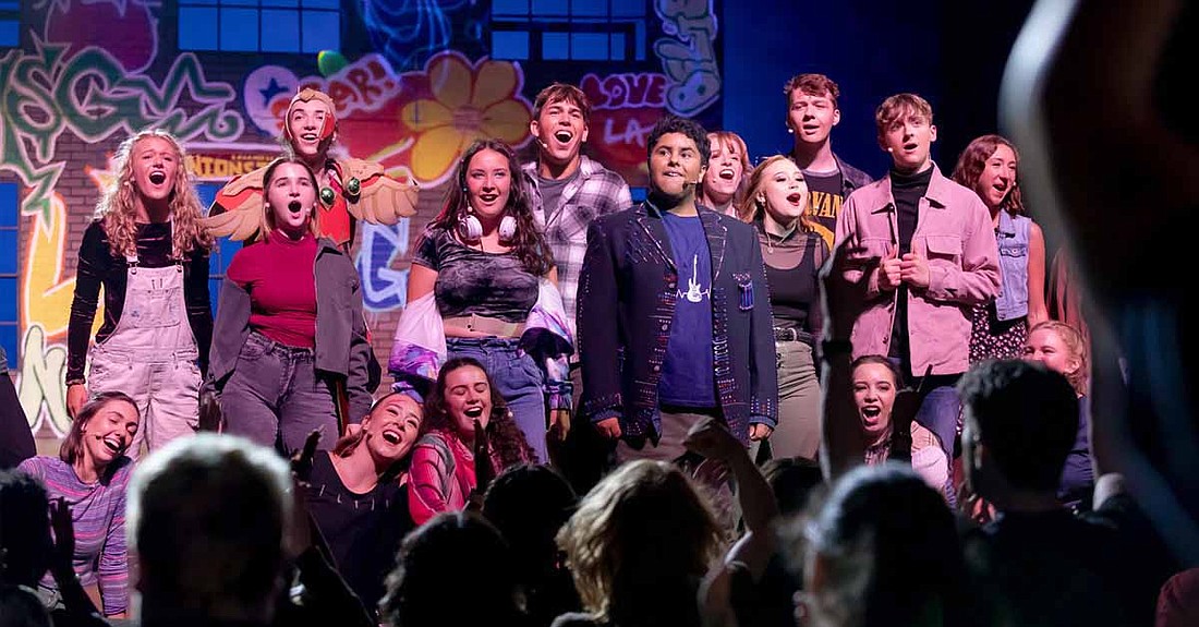 Pictured are Warsaw Community High School theatre students at the International Thespian Festival. Photo Provided.