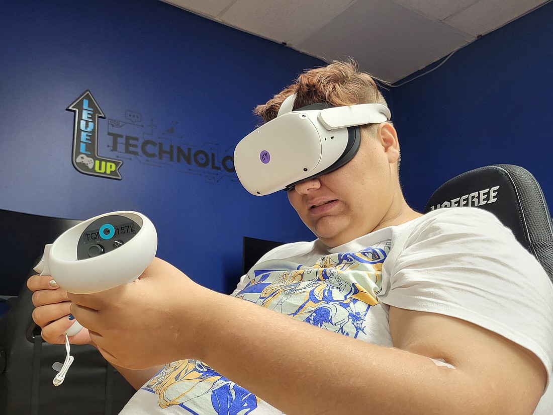 Simon is pictured training with Oculus. Photo Provided