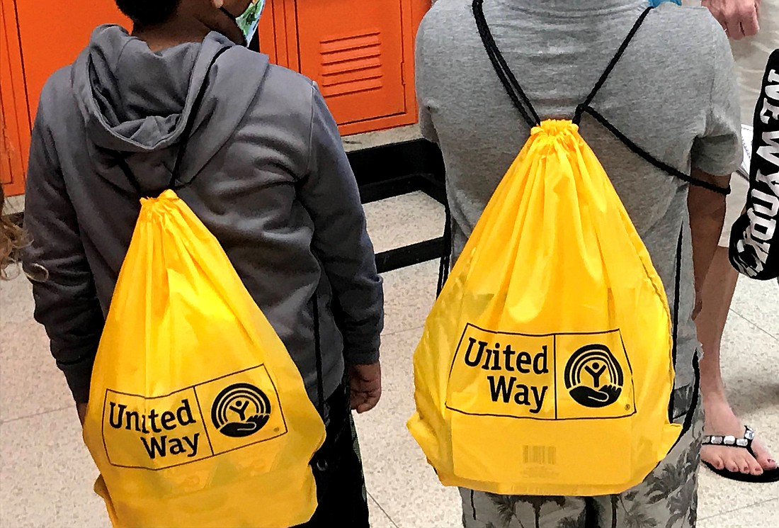 United Way of Whitley & Kosciusko Counties and Bowen Health Clinic are leading the 2024 BIG GIVE, a donation drive raising 2,000 bags of school supplies for elementary school students by Aug. 1. The goal is to make sure no child starts school without the tools they need to be successful. Pictured are two elementary school students wearing their new backpacks. Photo Provided