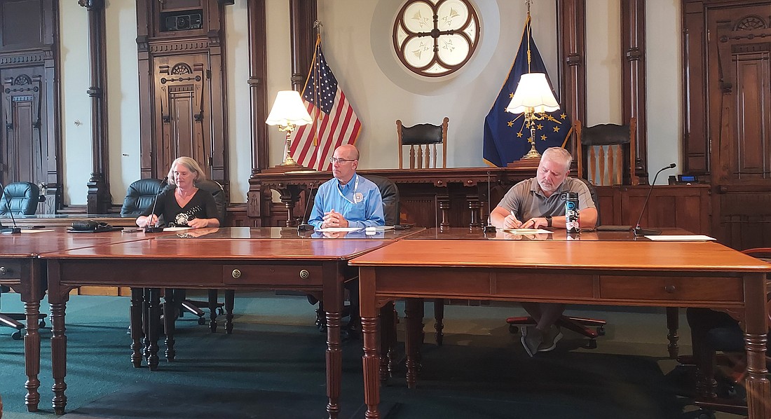 Pictured (L to R) are Kosciusko County Department of Parks and Recreation Board members Aggie Sweeney, Rob Bishop and Mike Cusick. Photo by Jackie Gorski, Times-Union