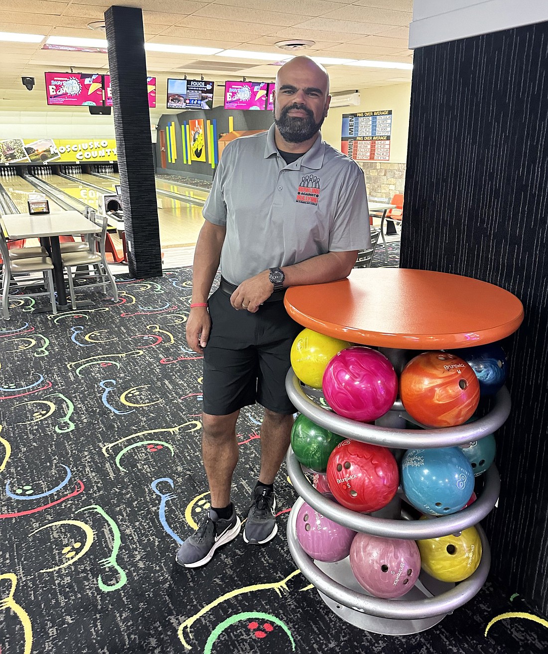 Bowling Against Bullying is noon to 3 p.m. Aug. 3 at The Bowling Alley in Warsaw. Pictured Wednesday at The Bowling Alley is event co-organizer and founder Shaun Mudd. Photo by David Slone, Times-Union