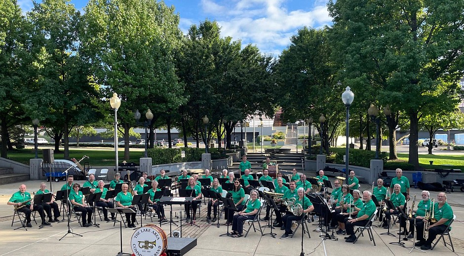 Pictured is the Lake Area Community Band. Photo Provided.