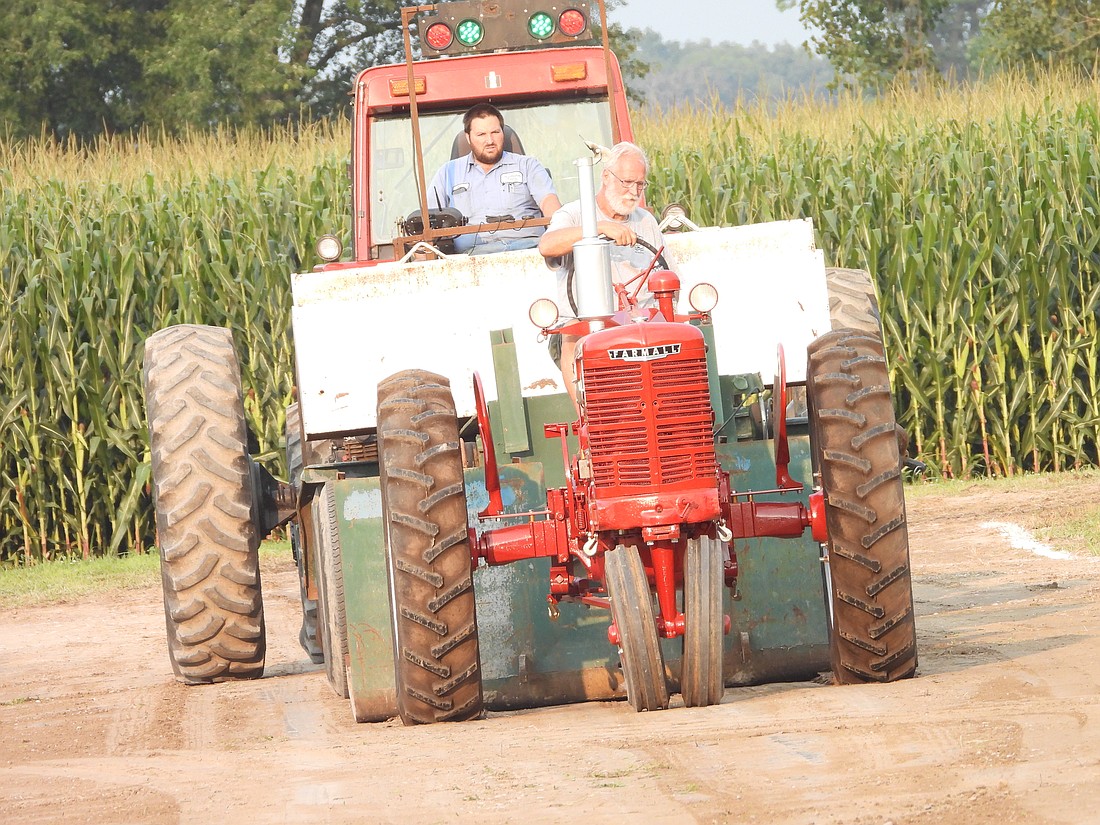 Ivory Snipes pulls in the tractor pull. Photo Provided.