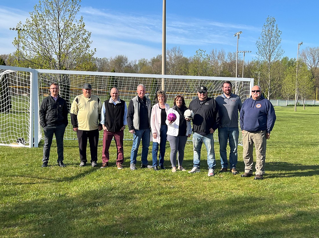 K21 Health Foundation provided a grant to the City County Athletic Complex recently for soccer goals. Pictured are CCAC board and staff and K21 Health Foundation staff. Photo Provided.