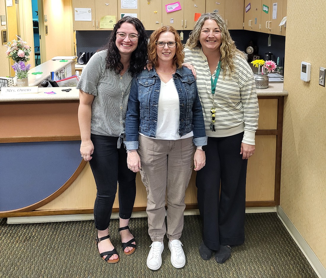 Pictured (L to R) are guidance counselor Katelyn Bradley, guidance and attendance secretary Mary Lu Owens and guidance counselor Lacey Wise. Photo Provided