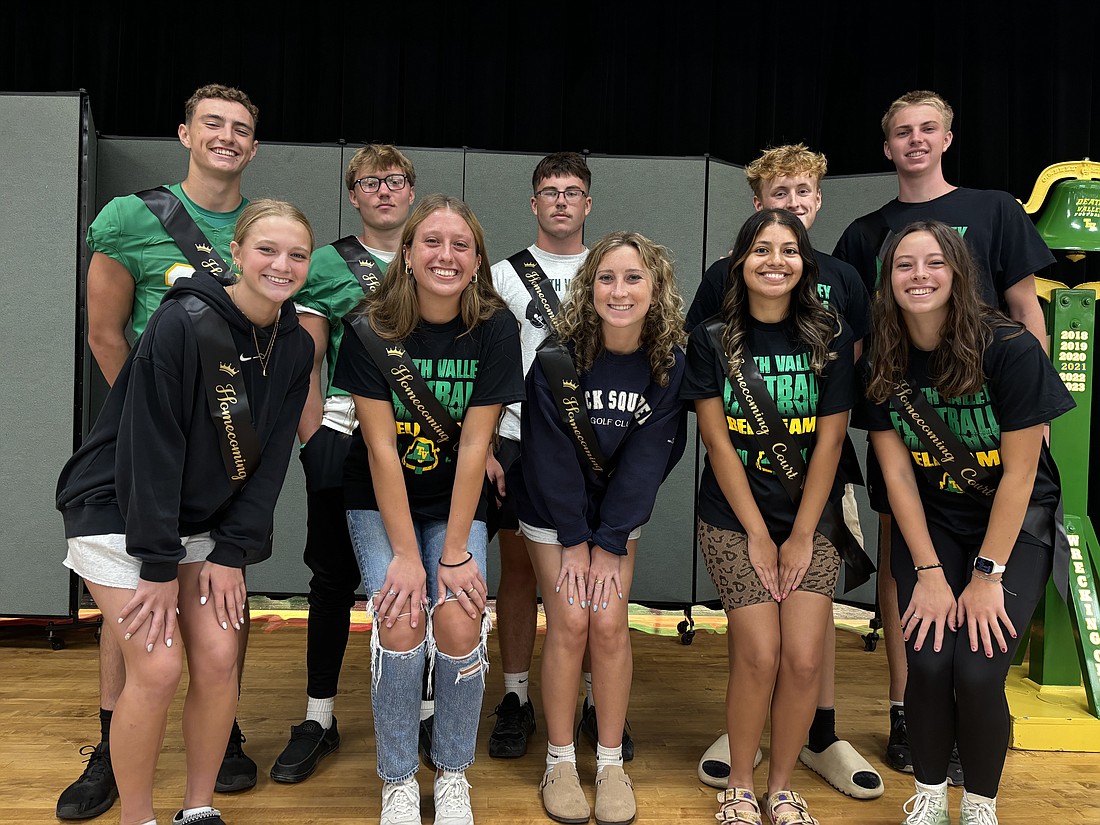 Pictured is the Tippecanoe Valley High School homecoming senior class court for the 2024-25 school year. Photo Provided.