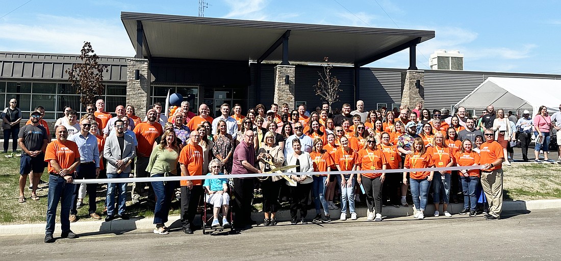 Cardinal Services had a ceremony and ribbon-cutting Friday with its supporters and Kosciusko Chamber of Commerce for its renovated and expanded facility. Photo by David Slone, Times-Union