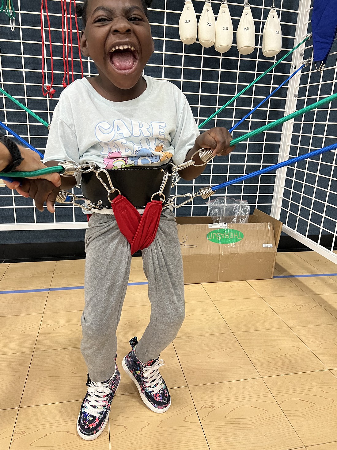 Joe’s Kids announced the addition of a new therapeutic tool, the SpiderCage, which was made possible by a generous donation from Fred and Karen Rowland.  Photo Provided by Joe’s Kids