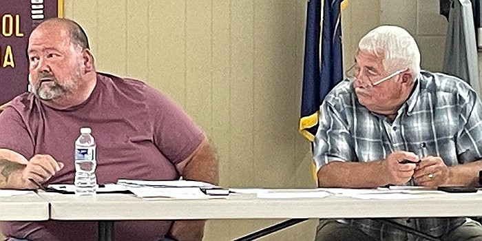 Pictured (L to R) are Claypool Town Council President Benny Stage Jr. and Councilman Don Miller. Photo by Liz Adkins, InkFreeNews