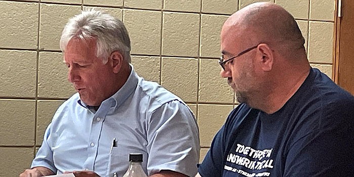 Pictured (L to R) are Pierceton Town Council President Glenn Hall and Council Vice President Matt Brubaker.Photo by Liz Adkins, InkFreeNews