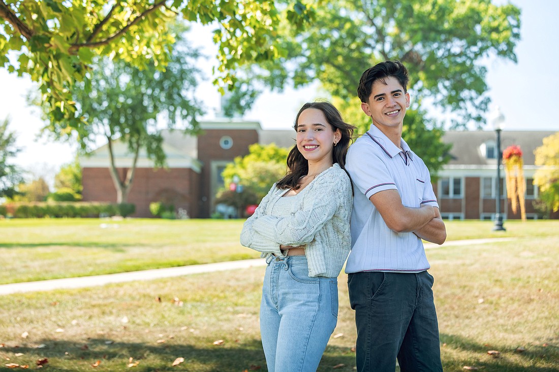 Freshman Daniela Reyes joins her cousin, Rolando Rodriquez, on Grace College’s campus for the fall 2024 semester. Photo Provided.