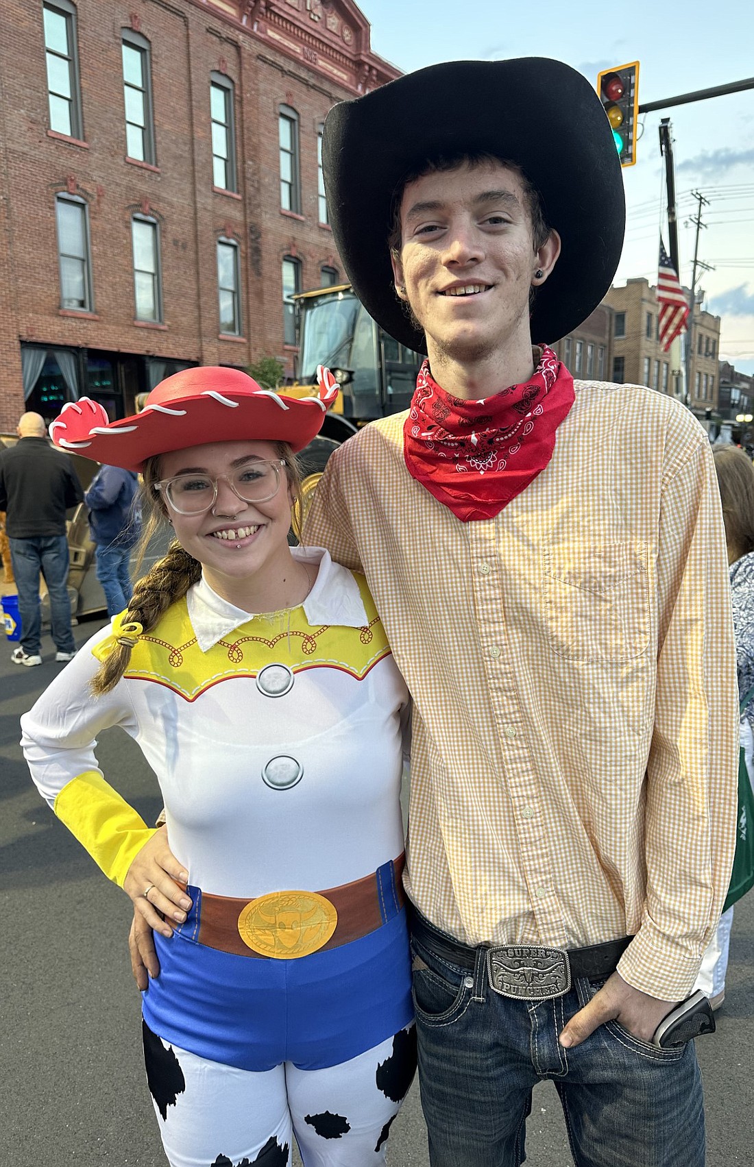 Taylor Hinson (L) and Gage Howard (R) dressed up as Jessie and Woody, respectively, from the "Toy Story" movies for the 2023 Spooktacular. Photo by David Slone, Times-Union