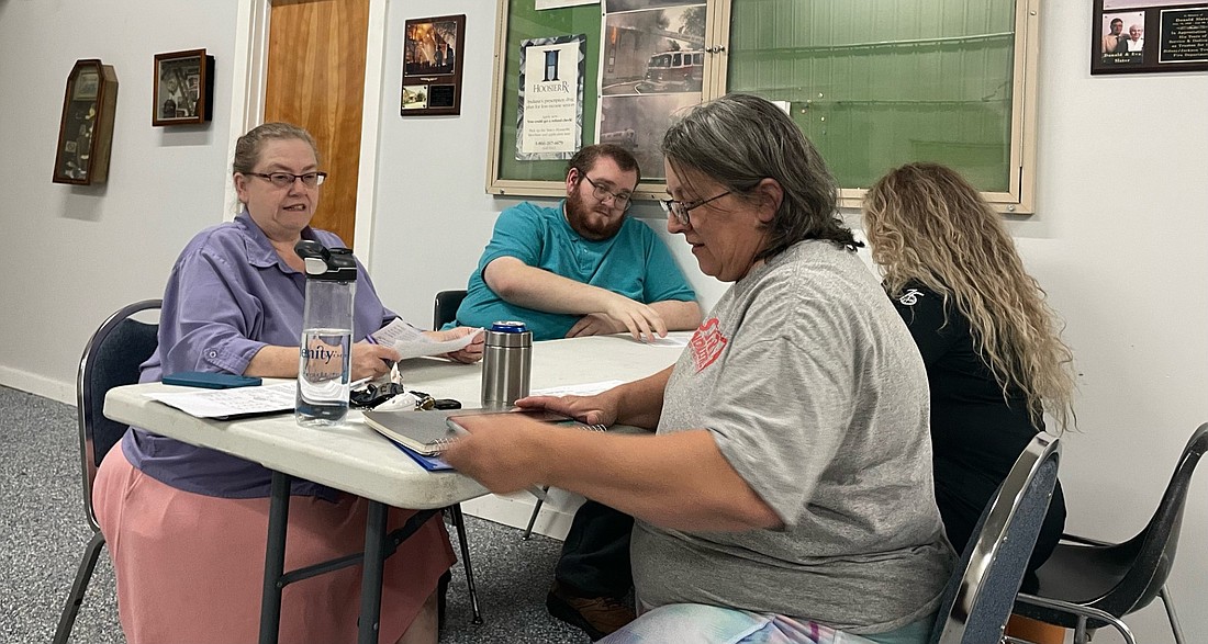 Pictured (L to R) are Sidney Clerk-Treasurer Lisa Parrett, Council President Gavin Parrett and Council members Rebecca Adams and Sharon Rancourt. Photo by Madison Hart, InkFreeNews