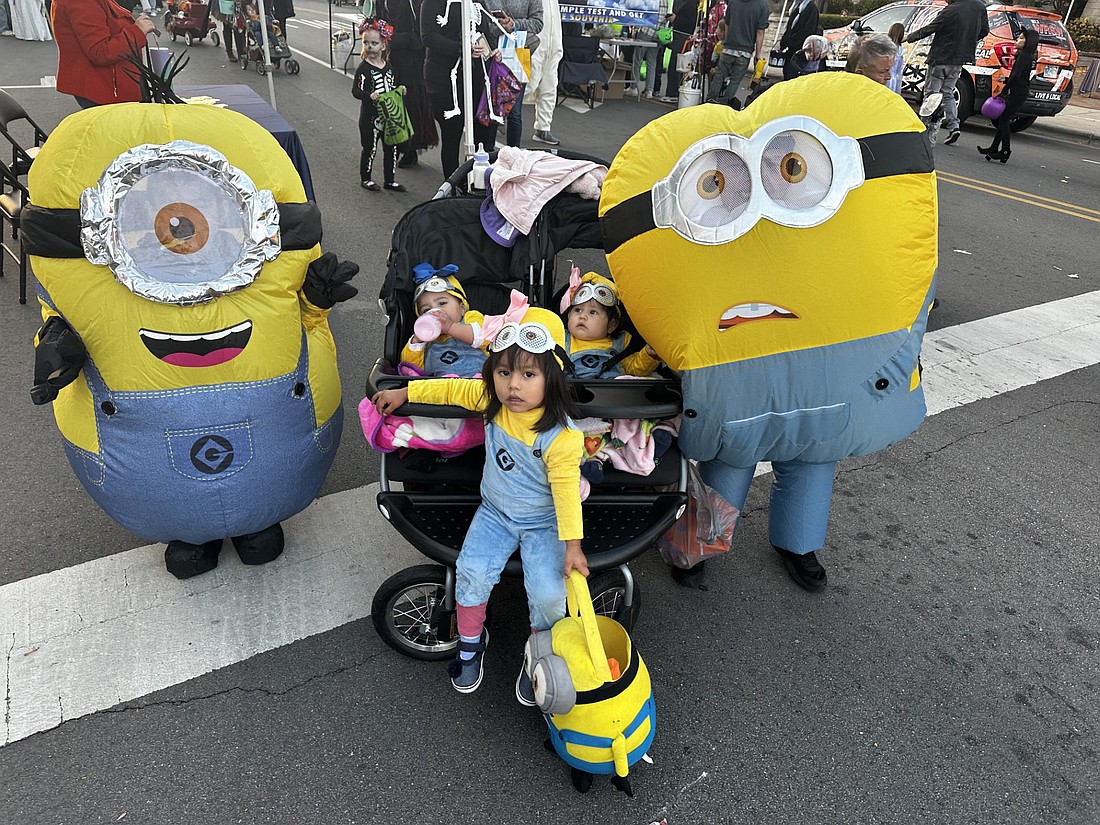 The children of Ruby Ayala and Perla Trumble all came as one form of Minion or another. Photo by David Slone, Times-Union