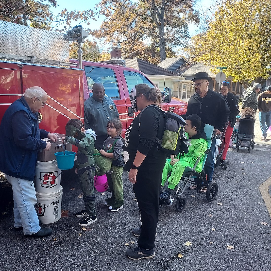 The Winona Lake Fire Department participated in Saturday’s Trick-or-Treat on the Trail. Photo by Jackie Gorski, Times-Union