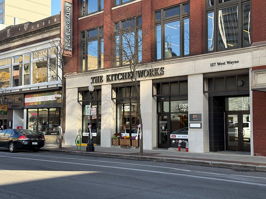 Pictured is the newest location for The Kitchenworks Inc. The new showroom, located in downtown Fort Wayne, features cabinets made in Grabill.  Photo Provided