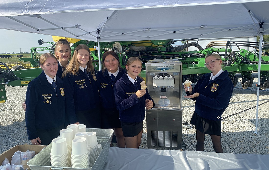 Warsaw FFA members assist in several community service activities throughout the year. Pictured are Warsaw FFA members assisting with the Tom Farms Appreciation Supper in August. Photo  Provided.