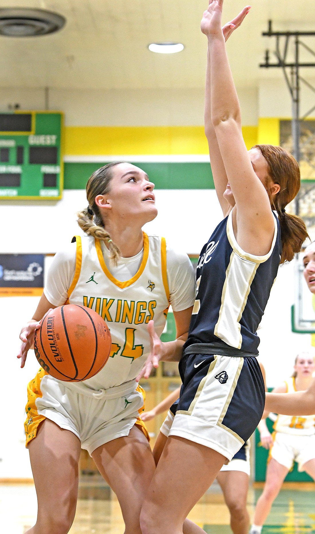 Tippecanoe Valley's Carlee Snyder looks to score during the first quarter of Tuesday night's home game against Norwell...Nieter