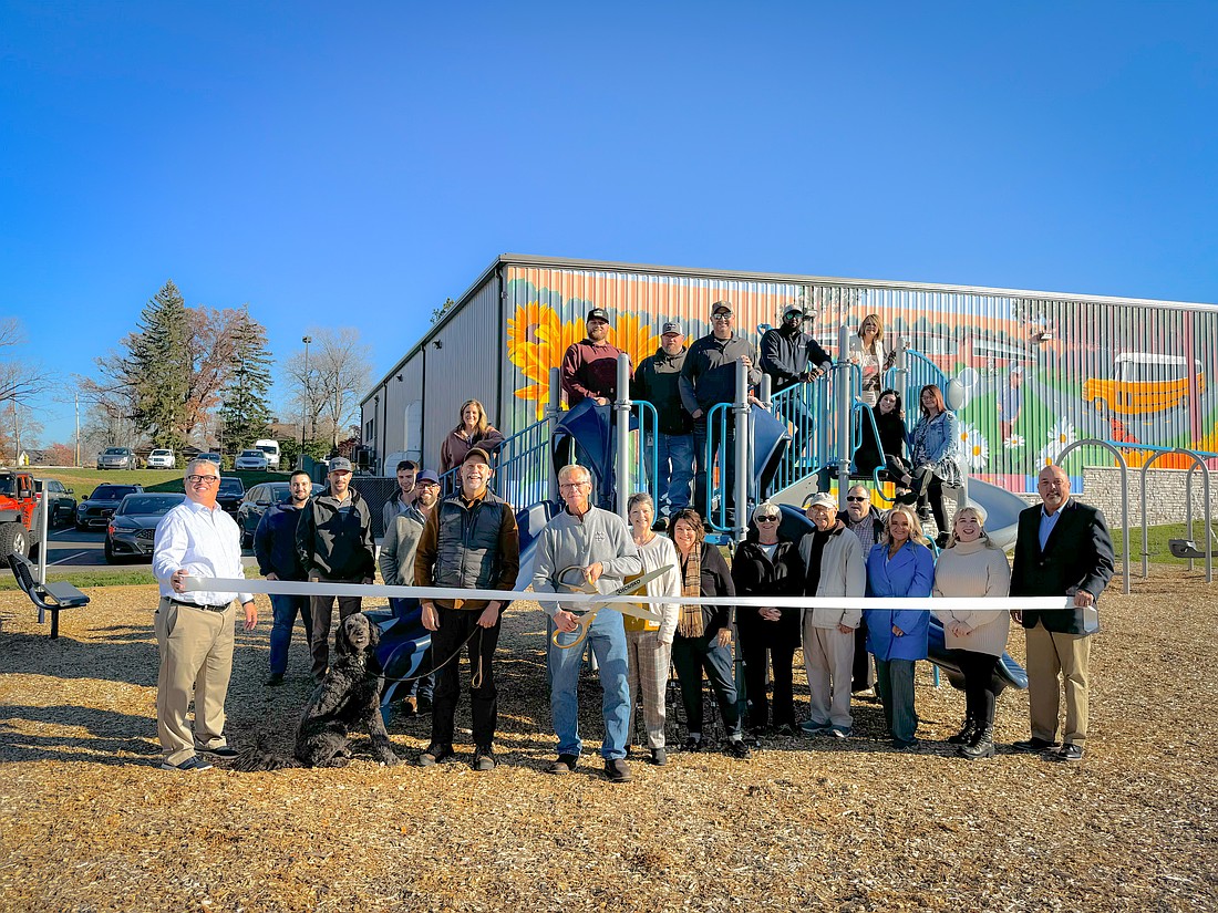 A ribbon-cutting ceremony took place Tuesday for Madison Park, which is next to the Downtown Warsaw YMCA. Photo by Lauren Klusman, Kosciusko Chamber of Commerce