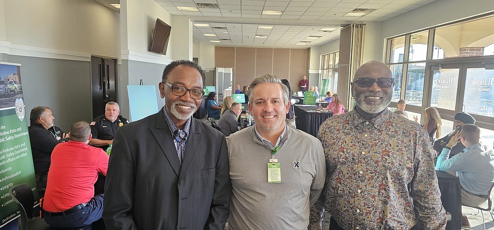 Pictured (L to R) are Pastor Bell, True Love Missionary Baptist Church; Jeff Rice, director of talent acquisition, Parkview Health; and Pastor Curry, Unity Christian Fellowship, at a recent job fair at Parkview Field.
Photo Provided