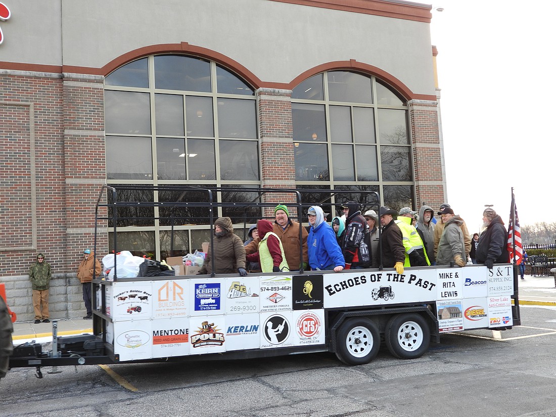 The fourth annual Echoes of the Past Cram the Tram event to help the United States Marine Corps Reserve with the Toys for Tots program was a big success, with the club collecting toys for three weeks and the tram, pulled by Ron Longyear in his 1974 Case 1070, hauling in toys filling almost one-third of the 20-foot tram. Photo Provided.