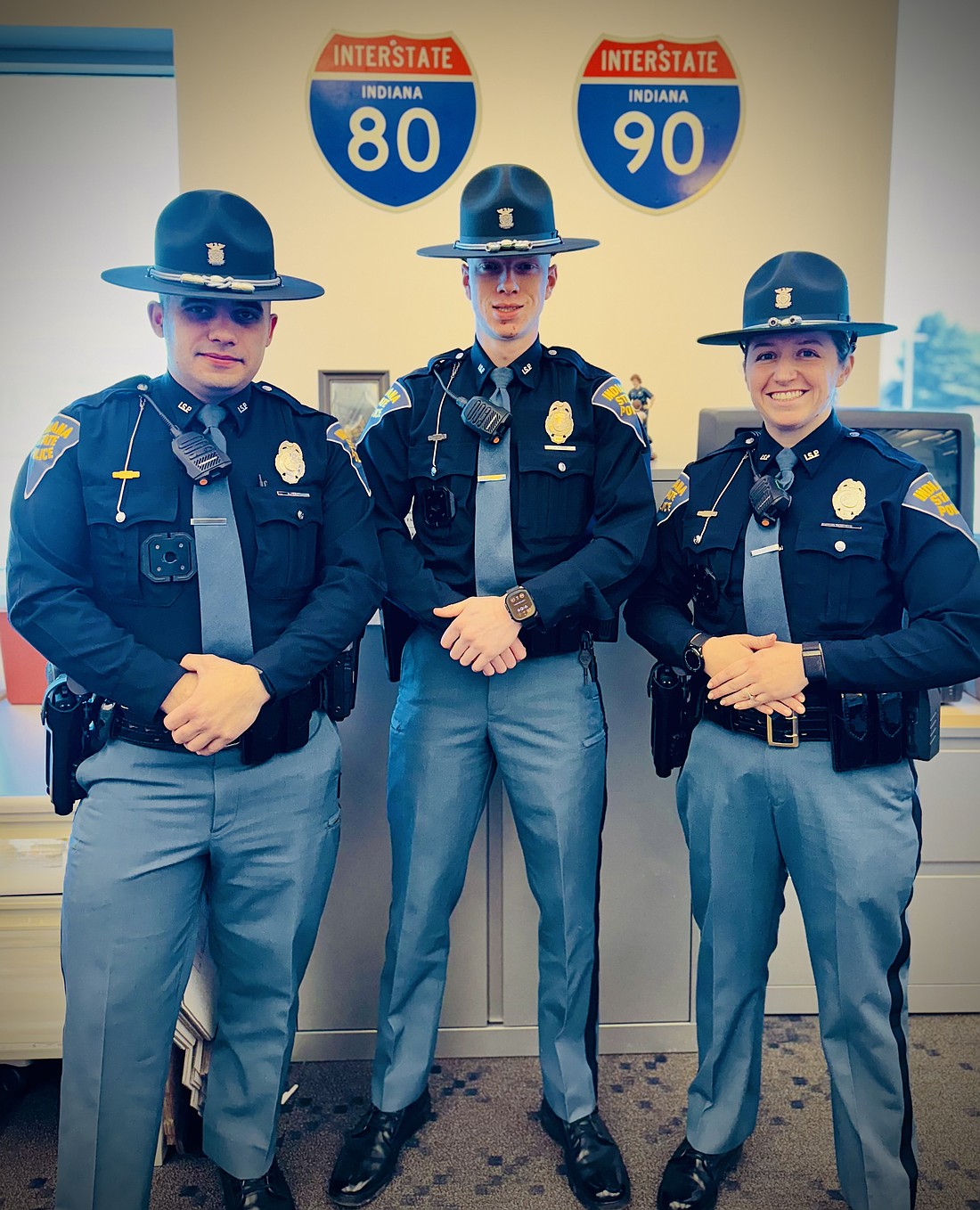 Pictured (L to R) are Troopers Andrew Bixler, Carson Hieber and Brianna Santoyo. Photo Provided.